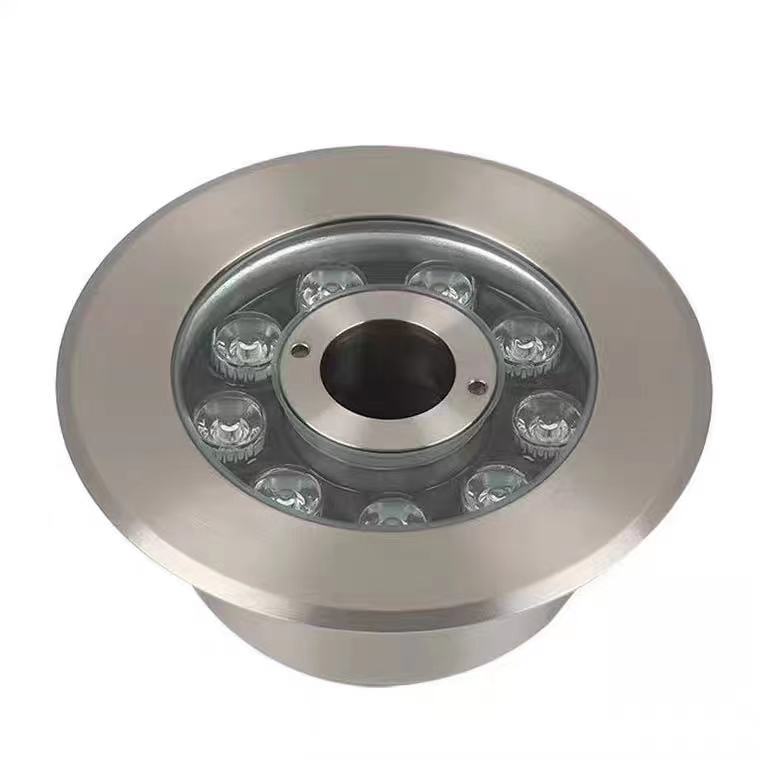 喷泉灯锈钢防水led涌泉灯中孔水下七彩射灯2水底灯旱喷灯