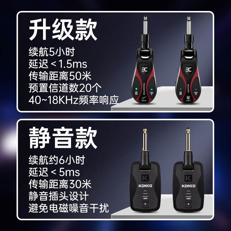 无线收发器电吹管电吉他贝斯音频发射接收器无线传输器效果器