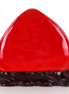 鸡血石奇石景观石家居客厅办公室装饰南非红碧玉观赏石头