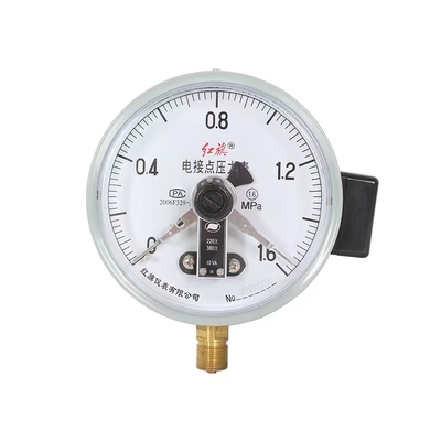 厂家直供红旗仪表电接点压力表,带上下限控制,品质保证