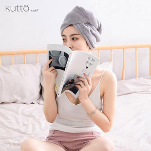 快速吸水古田兔竹炭纤维干发帽防螨虫吸水擦头发巾加厚浴帽柔软