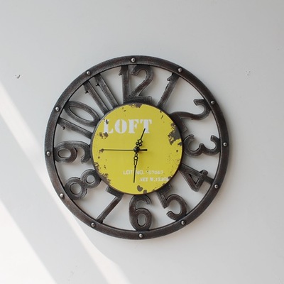 木质挂钟复古怀旧lt风格咖啡馆酒吧木质钟装饰挂钟钟表复古钟