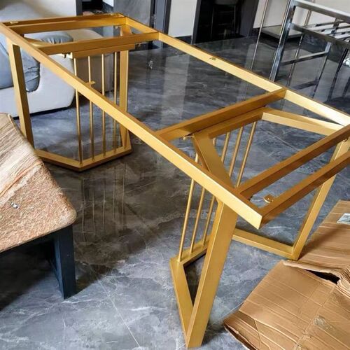 大理石岩板茶桌桌腿支架大板办公桌金属餐桌底座桌架制作