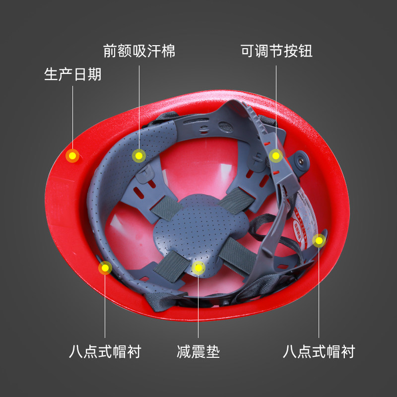 只装玻璃钢安全帽工地加厚透气男夏领导施工建筑工程定制