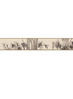 新客厅沙发背景墙饰画窄长荷水墨画挂画长条壁画床