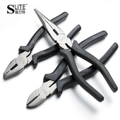 施力特尖嘴钳剪电线铜丝铁丝斜口钳钢丝钳老虎钳水口钳