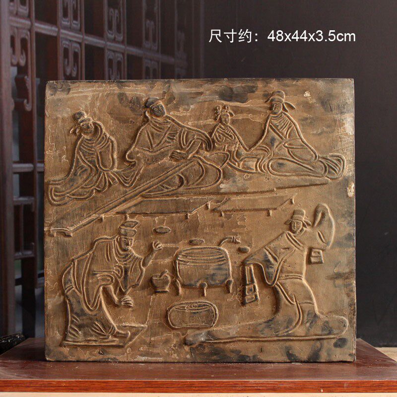 汉代画像砖陶砖酒肆宴饮市井庖厨画像砖拓片拓古建筑装修