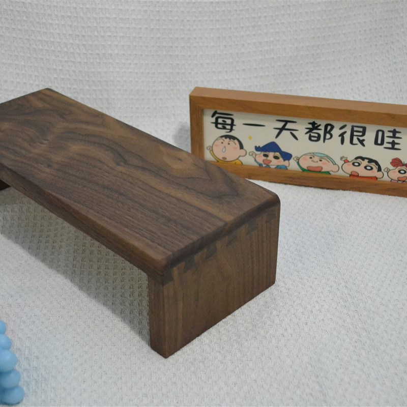 电脑橡木增架显示器抬支架底座木架板样式