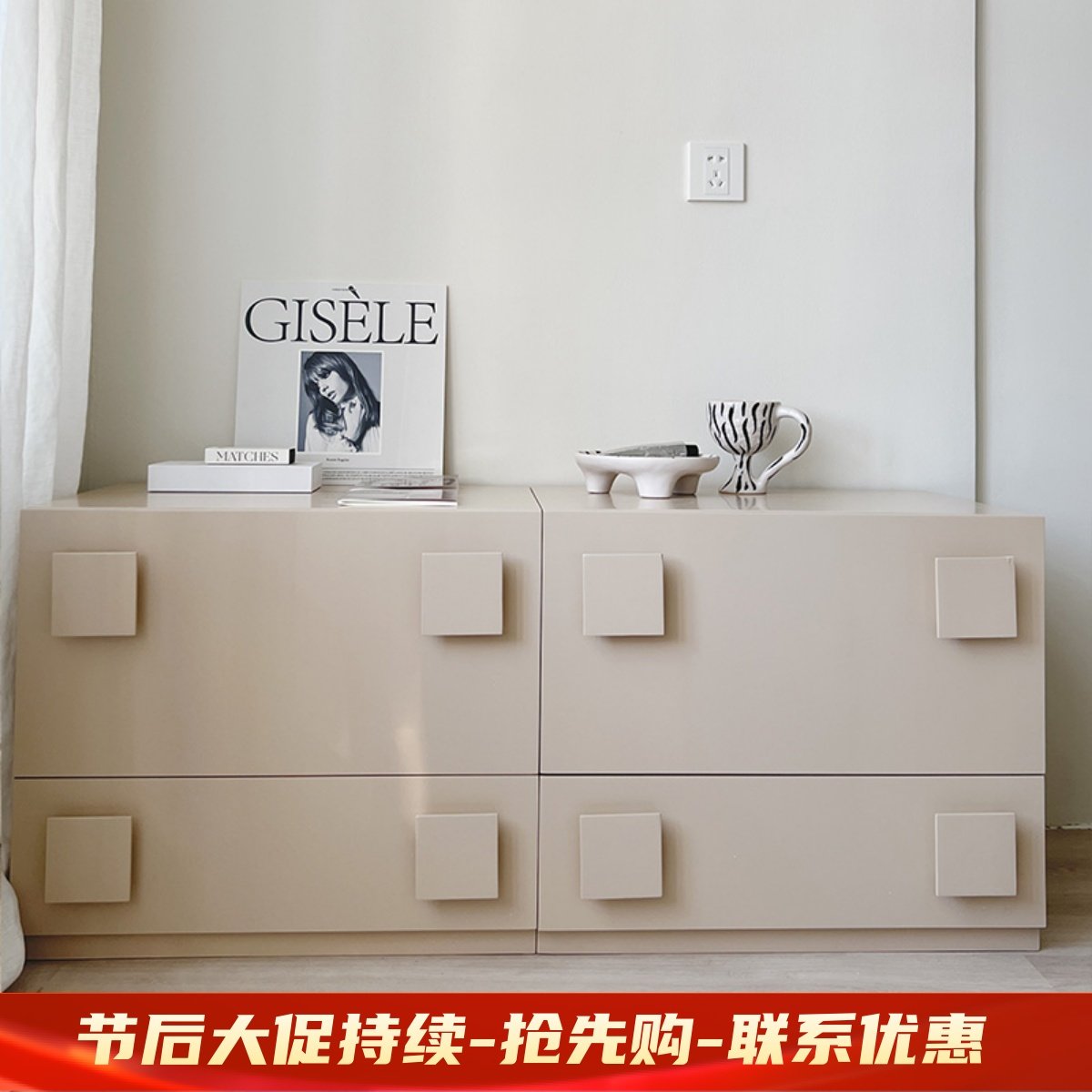 中古卡门柜床柜斗柜复古风餐边柜实木书柜电视柜边柜