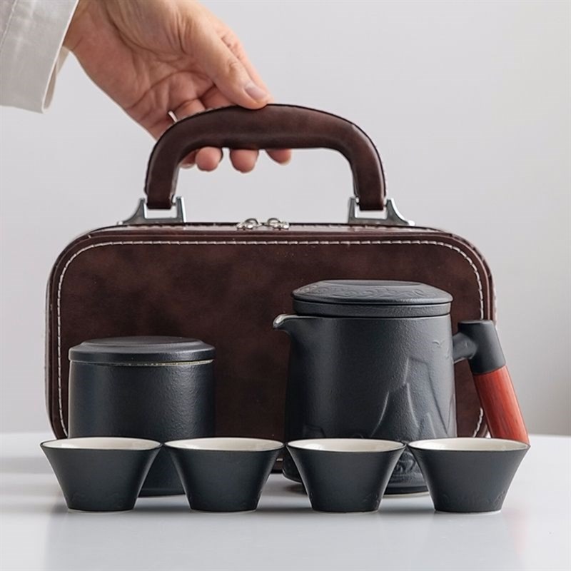 便携式旅行茶具小套装随身户外露营快客杯一壶四杯泡茶壶喝茶装备