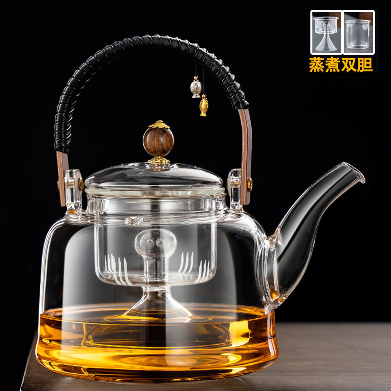 加厚防爆煮茶壶泡茶加热烧水蒸茶喷淋单壶