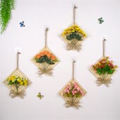 墙壁挂饰店铺壁饰挂件幼儿园装 饰创意客厅墙上绿竹编壁挂