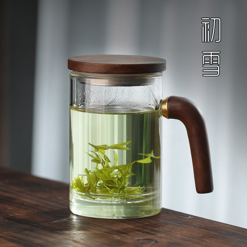 杯子茶水分离喝茶泡茶杯男士绿茶办公室水杯带把
