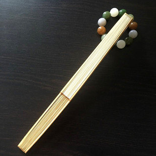 扇子 折扇 手工白玉竹扇骨 寸5方.排口 定制 怀袖 个性 堂