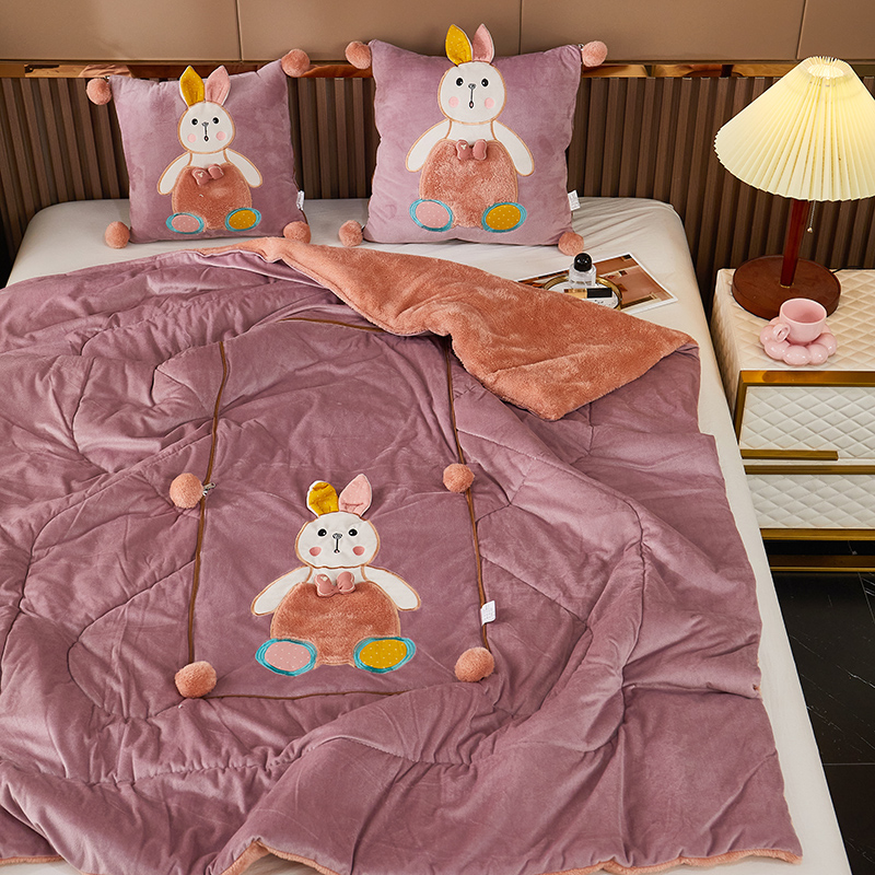 水晶绒汽车抱枕被子两用办公室午睡枕头二合一靠枕折叠冬加厚保暖