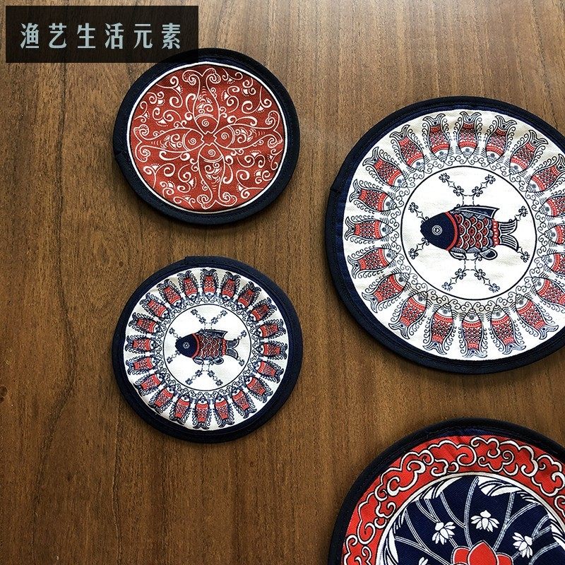 餐垫隔热垫杯垫盘垫餐具垫碗垫西餐垫长方形圆形手工印布络,居家布艺,餐垫,淘宝优惠券,粉丝福利购,淘宝优惠卷
