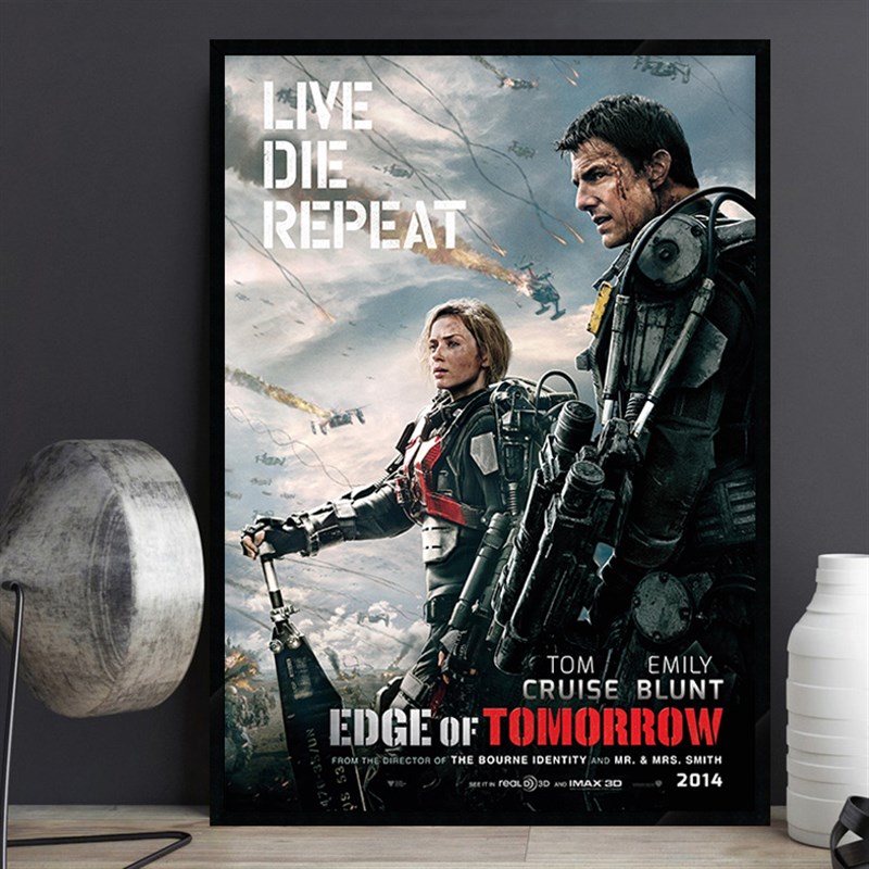 汤姆克鲁斯 明日边缘 经典科幻电影海报装饰画床头壁画酒吧挂画