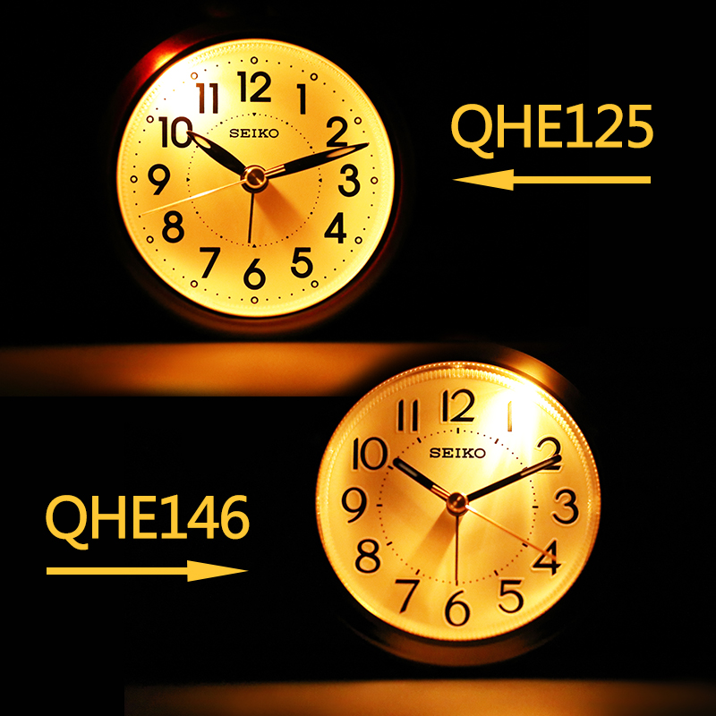 精工闹钟学生用儿童简约家用卧室床头静音夜光个性创意懒人小闹钟