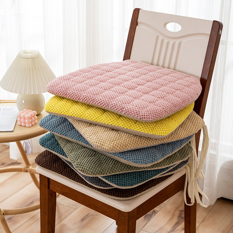 马蹄形毛绒椅子垫加厚餐椅坐垫防滑拆洗餐桌椅纯色冬季,居家布艺,椅垫,淘宝优惠券,粉丝福利购,淘宝优惠卷