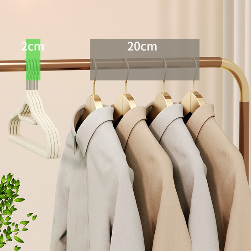 家用阳台晾晒挂衣撑无痕整理师专用植绒衣架宿舍防滑防肩角衣架撑