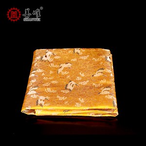 刺绣驾鹤仙游缎面骨灰盒包布裹布防尘防土火化灵堂用品