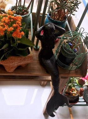 铸铁美人鱼摆件鱼缸造景室内外装饰公花园园艺创意艺术品