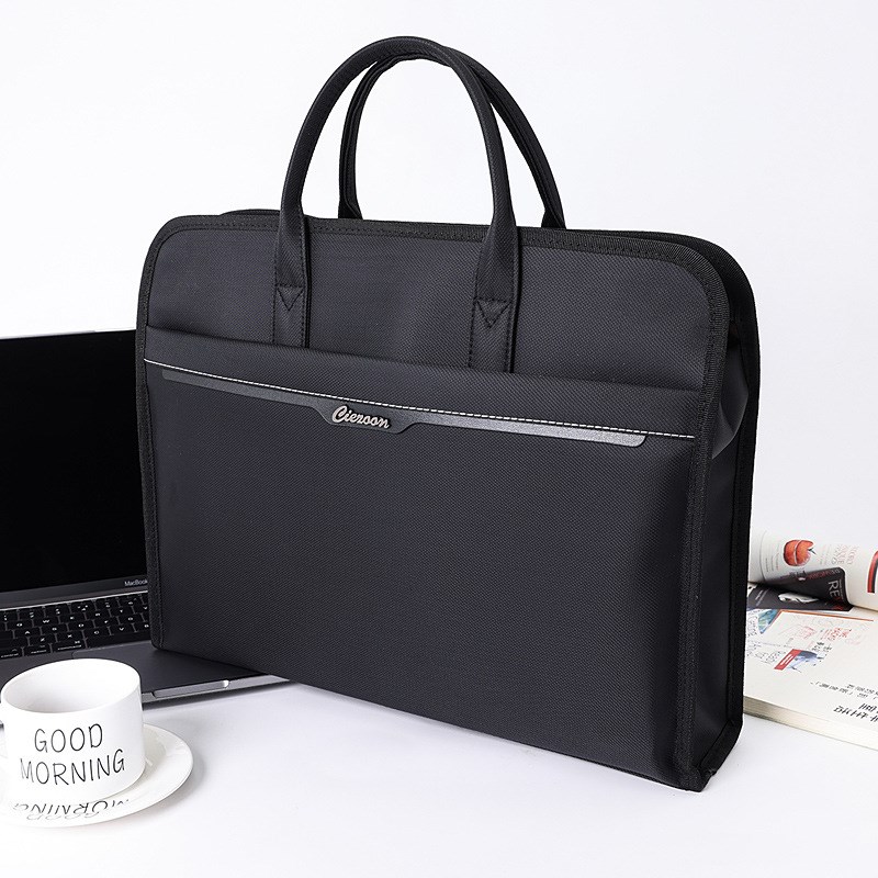 齐州202手提文件袋高档商务办公会议包防水大容量电脑公文包定制