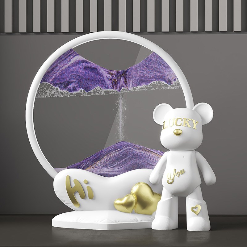 沙漏流沙画客厅电视柜橱柜茶几桌面高级感装饰品乔迁业礼品