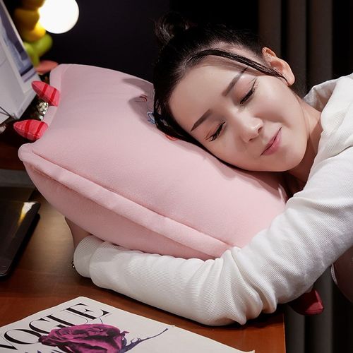 德绒温感自发热抱枕被二合一折叠沙发办公室午睡靠垫枕头车载