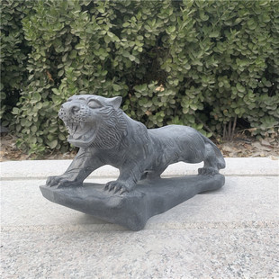 石虎摆件石雕青石上山虎下山虎天然石材雕刻家居客厅工艺品石头虎