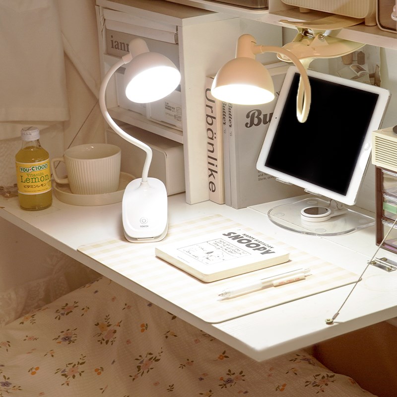 宿舍床上内卷小夜灯书桌可夹式可调节充插两用大学生床头阅读台灯