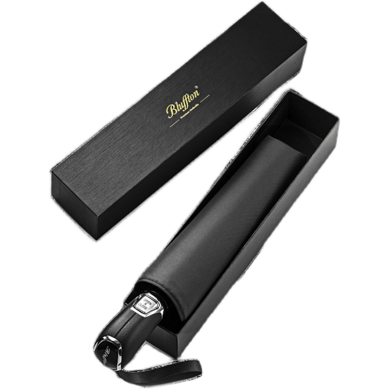 德国全自动反向伞三折叠暴风伞车载高级商务礼品男女十骨抗风雨伞