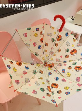 外单 反光边芝麻街单面安全儿童伞 加厚雨伞男女幼儿园