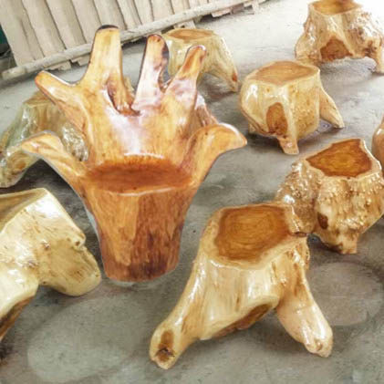 根雕树桩坐墩树墩架鱼缸奇石底座木桩茶几木凳