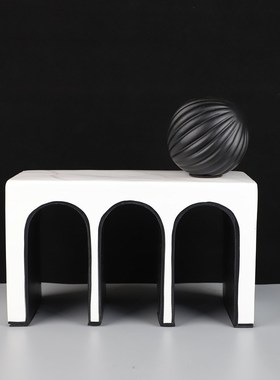 现代创拱门艺术家居客厅电视柜装饰品酒店样板间摆设