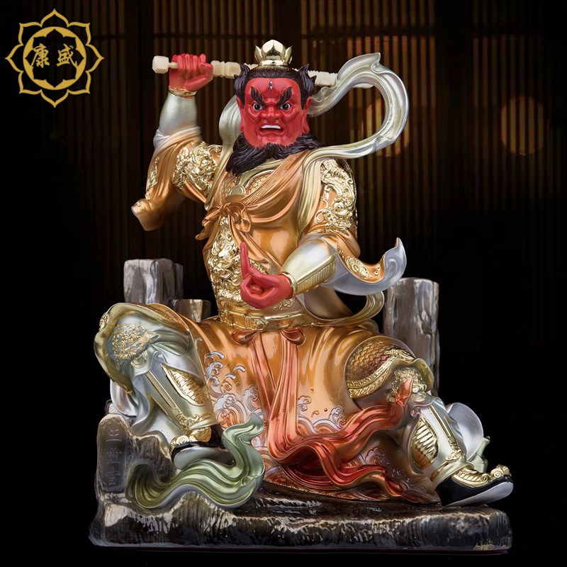 王灵官神像王天君像火神树脂彩绘家用客厅玄关中式工艺礼品摆饰桌