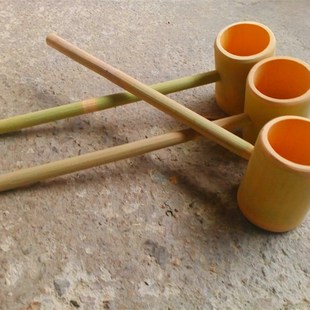 竹筒水勺打酒勺竹舀水浇勺温泉勺竹制品长竹水瓢酒提玩水勺子