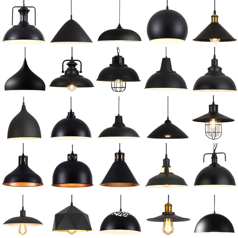复古工业风吊灯餐饮烧烤灯具黑色吧台商用灯饰灯罩灯,家装灯饰光源,餐厅吊灯,淘宝优惠券,粉丝福利购,淘宝优惠卷