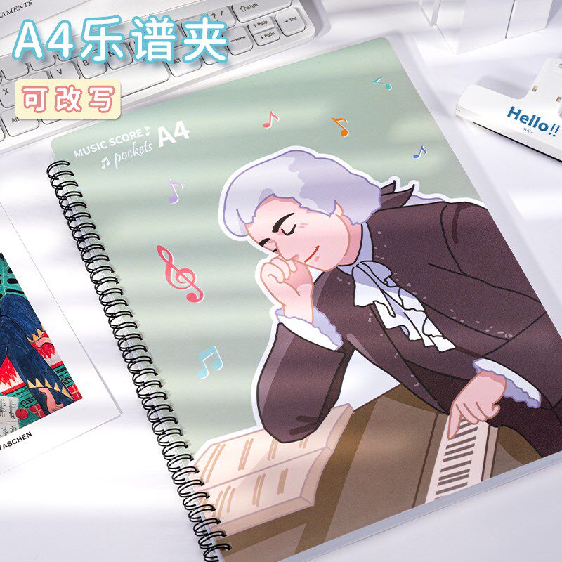 创意 乐谱夹反光改写琴谱夹合唱团吉他架子鼓提琴学音乐用谱夹镂