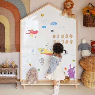 zryz儿童画板宝宝磁性面写字板可擦教学家用幼儿涂鸦画画小黑板