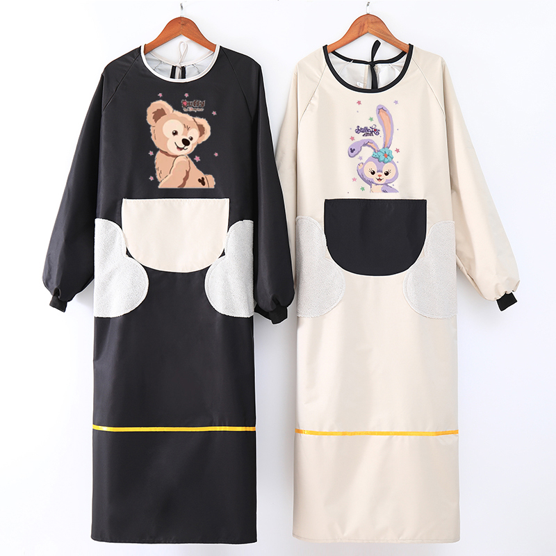 加长围裙罩衣女爱加大防水防油全包长袖反穿衣做饭大人男工作服