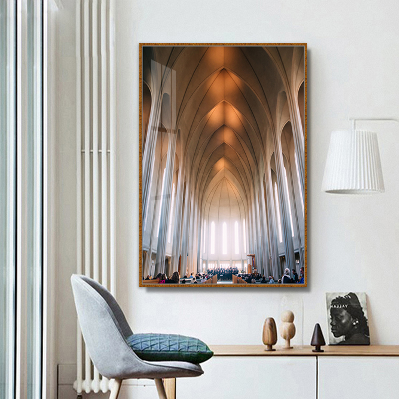 欧式宫廷建筑装饰墙画客厅玄关过道楼梯走廊壁画现代简约摄影挂画图片