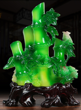 财富节节高竹子招财家居客厅电视柜工艺品玄关电视柜书房收银台