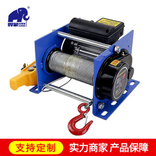 定制电动卷扬机提升机1t家用建筑装 小型提升机 修小吊机220v德式