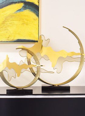 客厅轻奢金属摆件创意现代家居办公室电视柜酒店玄关工艺品 厂