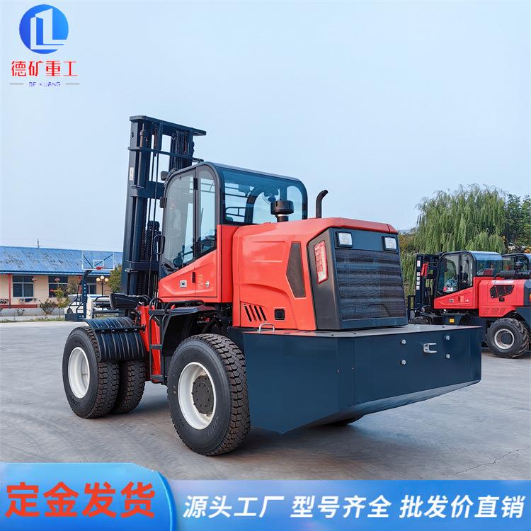 越野叉车四驱多功液压车四驱能降升搬叉装卸运.2吨越野5吨叉车