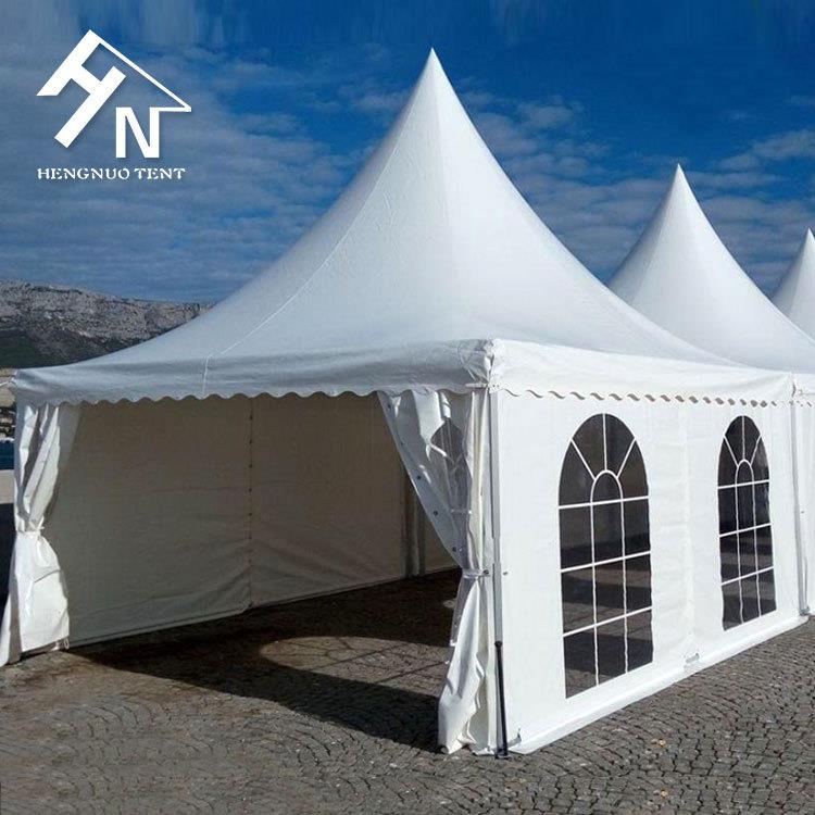 卡塔尔球迷村铝酒店帐篷合金框架篷PVC燃布4*4米尖顶阻篷房尖顶篷