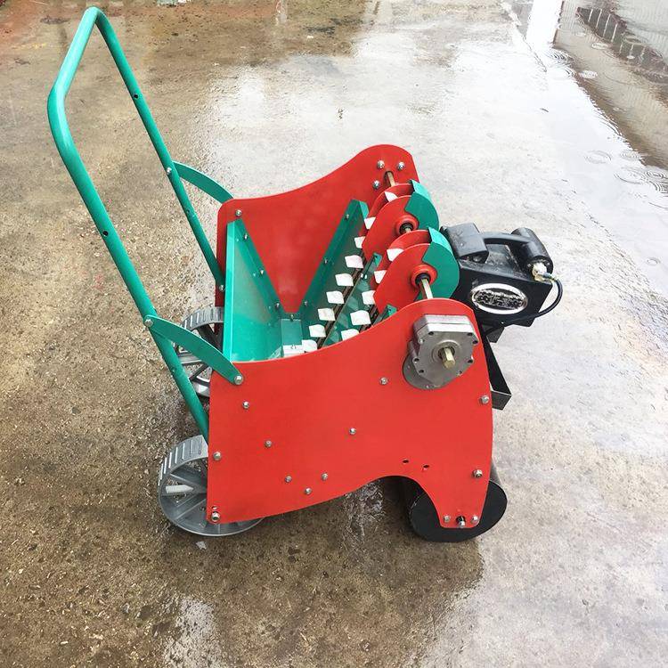 电动单行手推大蒜播种机汽油4行5行大蒜播种机3行电动大蒜播种机