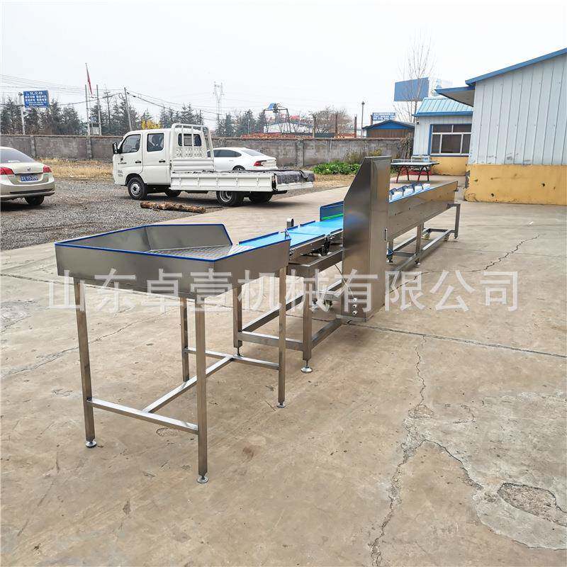 海产品海鲜重量分选机黄花鱼带鱼块称重分拣机拨杆式分级源头厂家
