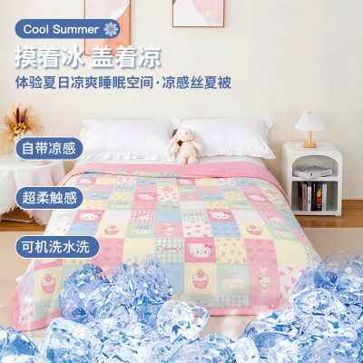凉感丝夏凉被单双人儿童空调被